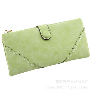 Women Durable Pu Leather Wallet Zipper Coin Card Holder Purse Phone Bag