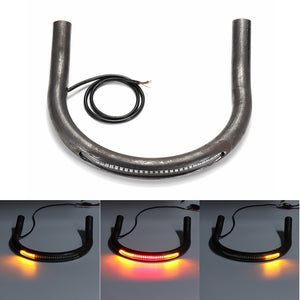 227mm Racer Frame Hoop Tracker End Upswept Seat Loop Large & LED Turn Brake Lights