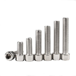 Suleve M5SH7 50Pcs M5 201 Stainless Steel 10-20mm Hex Socket Cap Head Screw Washer Nut