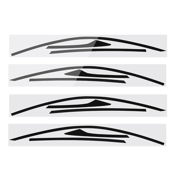 Car Door Side Window Sticker Decal Trim For Honda Civic Sedan 4 Door 2016 - 2018