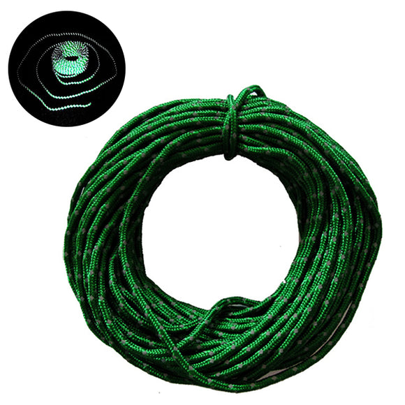 50FT 2.5MM Camping Tent Reflective Rope Windproof String Cord Clothes Line