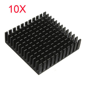 10pcs 40 x 40 x 11mm Aluminum Heat Sink Heat Sink Cooling For Chip IC LED Transistor