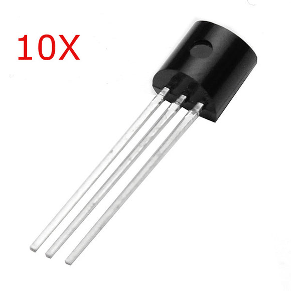 10Pcs LM35DZ TO-92 LM35 Precision Centigrade Temperature Sensor