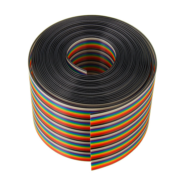 5M 1.27mm Pitch Ribbon Cable 50P Flat Color Rainbow Ribbon Cable Wire Rainbow Cable