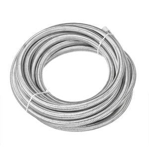 20FT 609.6cm AN3 AN4 AN6 AN8 AN10 Fuel Hose Oil Gas Line PTFE Stainless Steel Braided