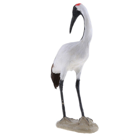 Realistic Red-crowned Crane Outdoor Home Lawn Pond Ornament Sculpture Decorations