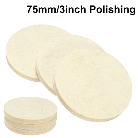 3pcs 75mm Polishing Pads Set 3 Inch Wool Felt Polishing Buffering Pads