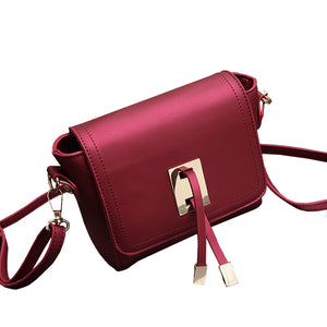 Women Mini Shoulder Bag Brief PU Leather Dull Polish Phone Bag Crossbody Bag