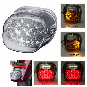 Smoke Lens LED Tail Brake Turn Signal Light Motorcycle For Harley Dyna Fat Boy Sportster Road King