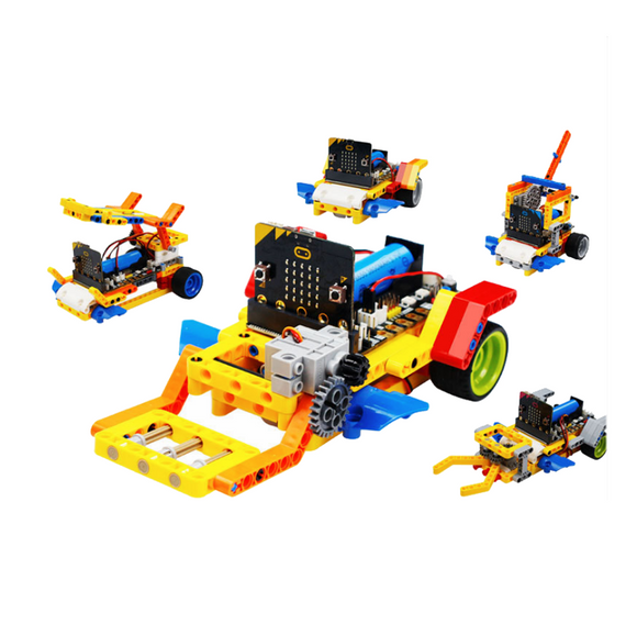 Yahboom Running:bit 5in1 STEAM Educational Programmable Smart Robot Car Bricks Based on Micro:bit Compatible with LEGO