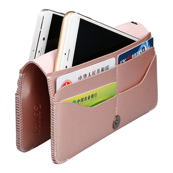 Women Men  Phone Bag Soft Leather Wallet Clutches For IPhone 7/6s/6splus 8 Card Holder