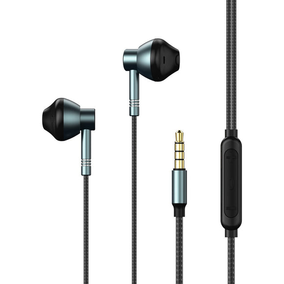 REMAX RM-201 Metal Music Call Wired In-ear Earphone Headphone with Mic for iphone Xiaomi