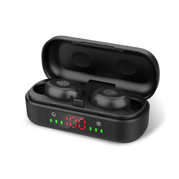 Bakeey V8 TWS bluetooth 5.0 Earphone Mini Touch Control LED Display Headphone IPX7 Waterproof Earbuds with Mic