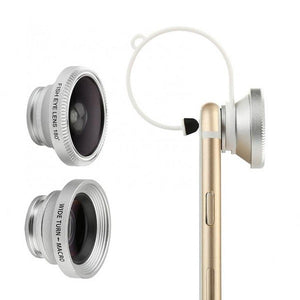 Original Baseus Universal 3in1 Clip Wide Angle Macro Fisheye Camera Lens for Xiaomi Samsung iPhone