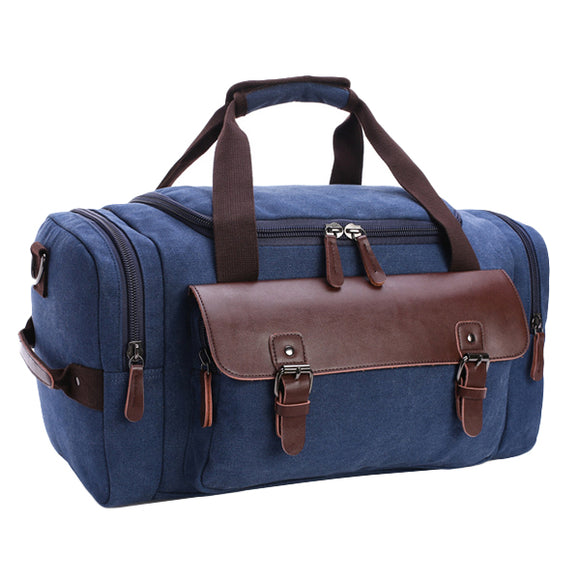 Men Retro Canvas Luggage Handbag Duffle Bag Big Capacity Travel Holdall Bag