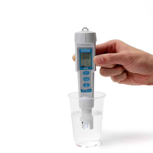 3 in 1 Portable Pen Type Digital pH EC TEMP Meter Water Quality Monitor Tester