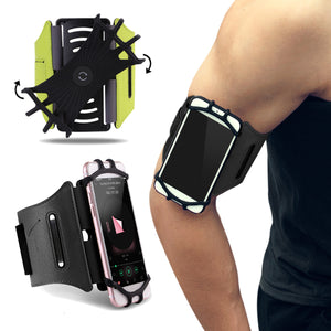 ROCK 180 Rotation Sport Waterproof Armband Arm Bag With Key Holder For Phone 4 - 6"