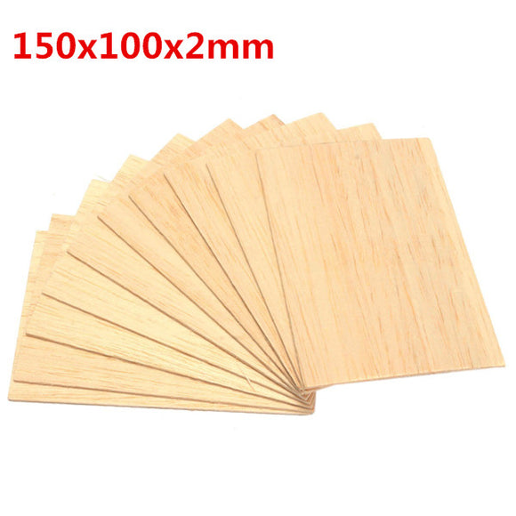 10pcs 150x100x2mm Balsa Wood Plate for Airplane Boat DIY Model