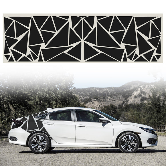 200x60cm Car Side Body Sticker DIY Vinyl Decal Graphic Triangles