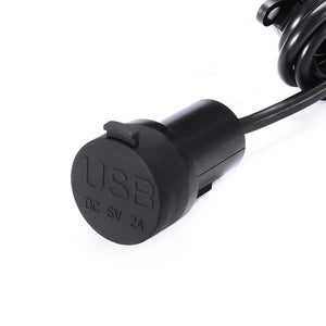 LPC0203 Dual USB Circular 5V 2.1A Car Motorcycle Charger with Light