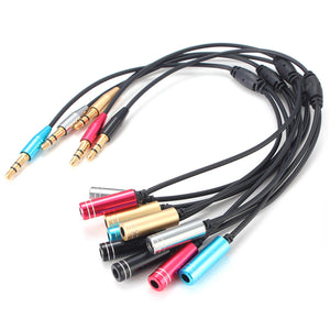 3.5mm Stereo Audio Y Splitter 1 Male To 2 Dual Female Cable For Earphone Audio Equipment