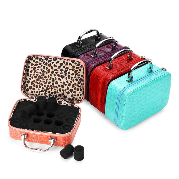 22 Slot Essential Oil Storage Box Leather Case Carrying Container Aromatherapy Portable Bag