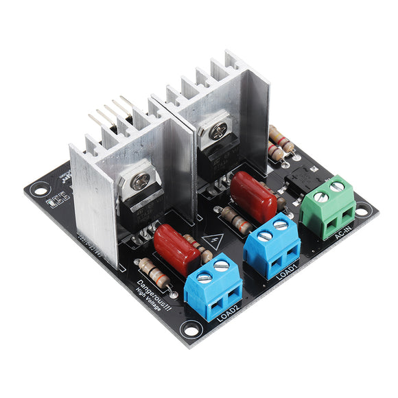 AC Light Dimmer Controller Module for PWM Control 2 Channels 3.3V/5V Logic AC 50/60hz 220V/110V