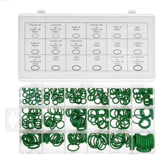 270Pcs Green Nitrile Rubber O-Ring Tap Washer Gasket Set Seal Metric Assortment Plumbing Kit