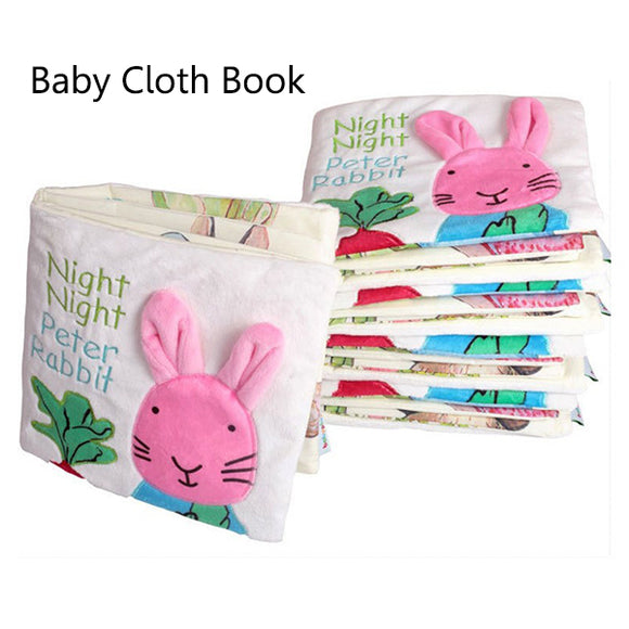 Kids Children Early Education Cloth Book Carton Animals Book Cleanable Kids Education Book