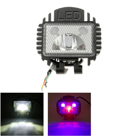 DC12-36V 1200LM Motorcycle Headlight LED Headlamp Strobe Flashing Light Universal