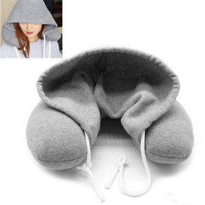 Hooded U-shaped Pillow Home Outdoor Travel Car Cushion Airplane Comfortable Neck Protectors