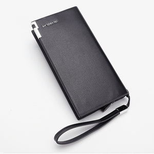 Men Multi Card Slots PU Leather Wallet Long Purse Phone Bag for Xiaomi Samsung iPhone