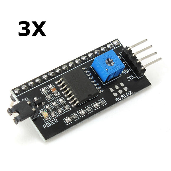 3Pcs IIC/I2C/TWI/SP Serial Interface Module Port For 5V Arduino 1602LCD Display