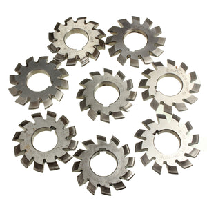 8pcs M3 PA20 Inside Bore Diameter 22mm  #1-8 HSS Involute Gear Milling Cutter