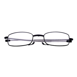 Portable Folding Comfortable Reading Glasses Metal Full Frame With Case