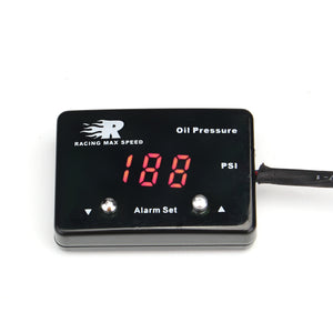 DC12V Mini LED Digital Display Oil Pressure Gauge Universal Car Motorcycle Black