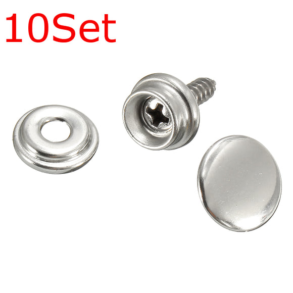 10Set Snap Fastener Screws With Attaching Tool For Boat Marine Canvas Cover