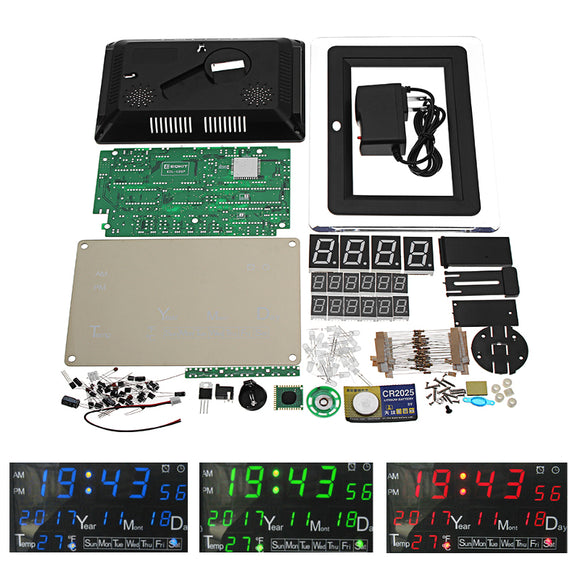 EQKIT DC9-12V Electronic Calendar Soldering Kit High Precision DIY Clock Kit