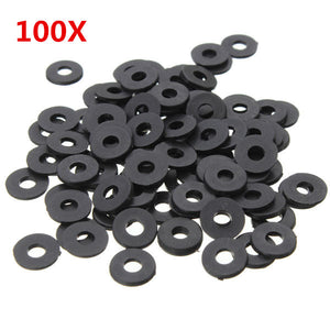 Suleve M3NW1 Black Flat Nylon Washer OD 8mm for M3 Screws 100pcs