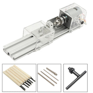 12pcs DC 12-24V Mini DIY Polishing Cutting Wood Working Tool Multifunctional Wood Working Lathe Set