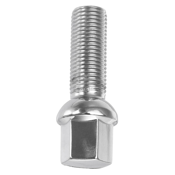 35mm Thread Silver Car Tire Screw Radius Wheel Lug Nut Bolts For Audi