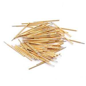 P048-J 100 Pcs/ Pack Spring Test Probe Phosphor Bronze Tube Gold-Plated Electrical Instrument Tool For Testing Circuit Board