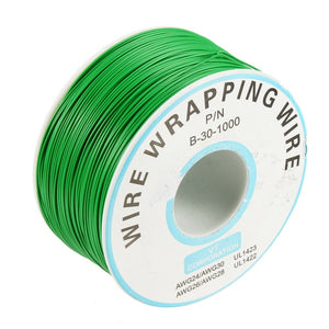 3pcs Light Green 0.55mm Circuit Board Single-Core Tinned Copper Wire Wrap Electronic Wire