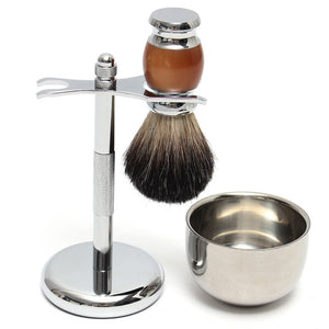 Shaver Kit Pure Badger Wet Shaving Brush with  Mug Bowl  and Stand Shave Razor Set