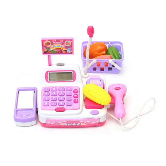 Cash Register Role Play Children Toy Learn Math Calculator Scanner Pretend Store