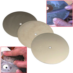 3pcs 8 Inch Diamond Coated Flat Lap Wheel 600/1200/2000 Grit Lapidary Grinding Polishing Wheel