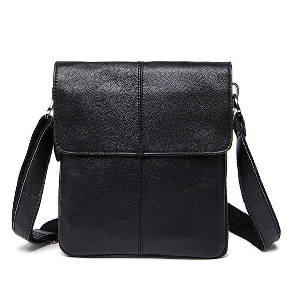 Genuine Leather Men Bag Fashion Zipper Messenger Bag Business Shoulder Bag