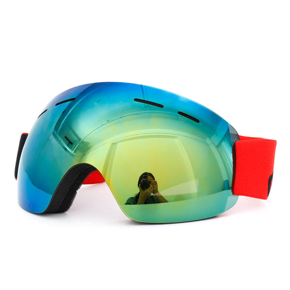 Mens Womens Ski Snow Goggles Snowboarding Skating Double Lens Anti-Fog UV Protection