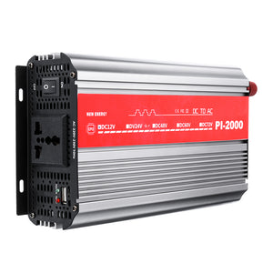 Minleaf 2000W Solar Power Inverter 12V To 220V Modified Sine Wave Inverter Car AC Converter 8 Protection