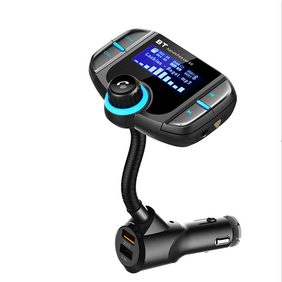 BT70 Car FM Transmitter bluetooth Player Support TF Card With QC3.0 Fast Charger